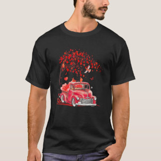 T-shirt Camion Rouge Joyeux Valentines Jour mignonne Coupl