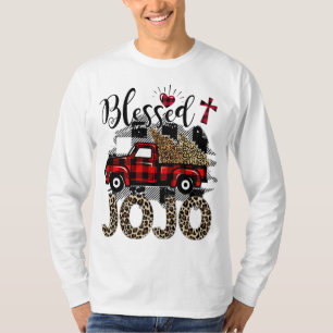 T-shirt Camion rouge Leopard béni Jojo meilleur cadeau pou