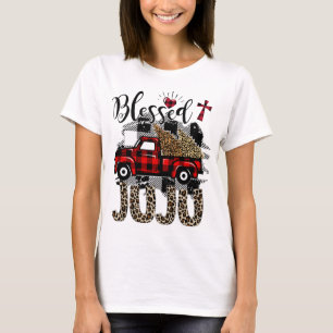 T-shirt Camion rouge Leopard béni Juju meilleur cadeau pou
