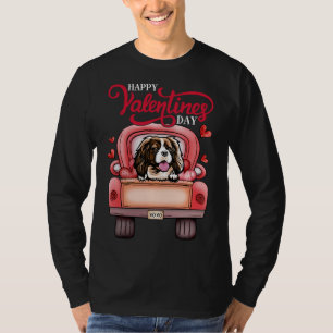T-shirt Camion Rouge Valentines Cavalier King Charles Span