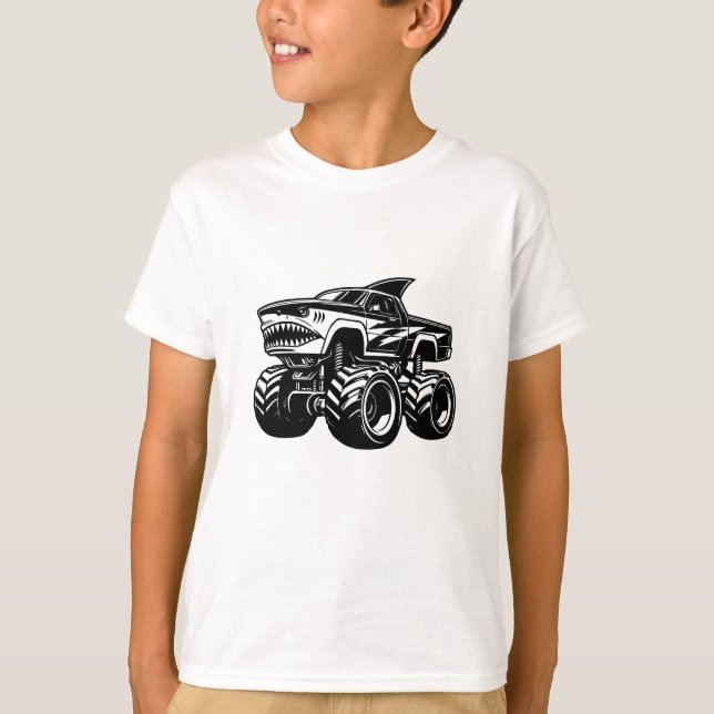 T-shirt Camion Shark Monster (Devant)