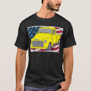 T-shirt Camion vintage de Chevy avec le drapeau américain