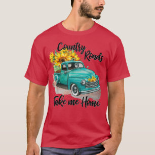 T-shirt Camion vintage Tournesols Campagne Routes Pays Gir