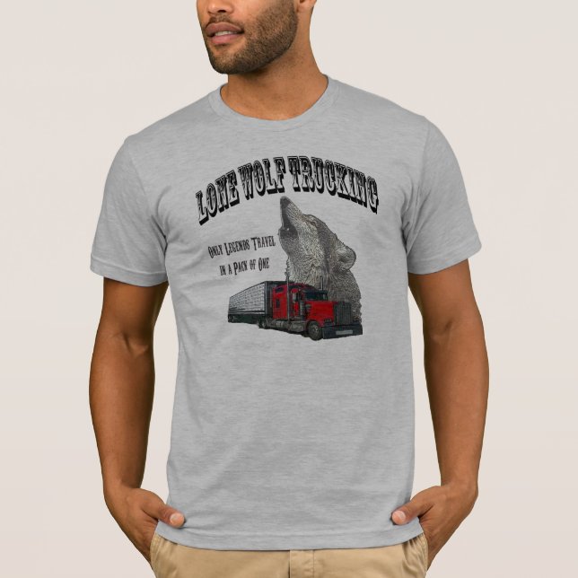 T-shirt Camionnage de loup solitaire (Devant)
