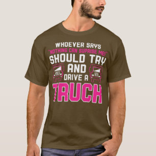T-shirt Camionnette de pays pour femmes Trucker Camionnett