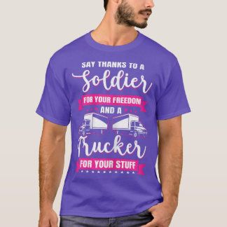 T-shirt Camionnette de pays pour femmes Trucker Camionnett