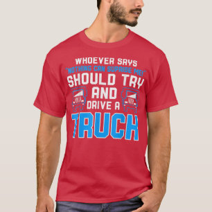 T-shirt Camionnette Pays Camionneur Diesel Freight Truck D