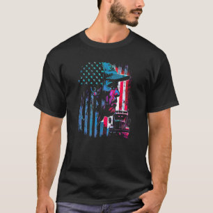 T-shirt camionneur américain Big Rigs Diesel Truck Driver 