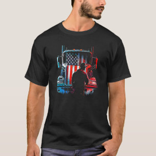 T-shirt Camionneur amusant Américain Big Rigs Diesel Truck