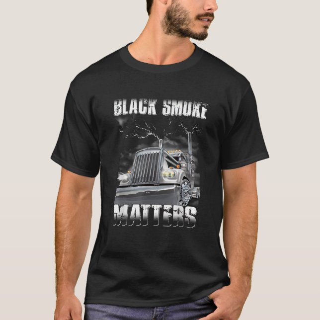 T-shirt Camionneur Bla ck Fumée Mat ter Camionneur T Chemi (Devant)