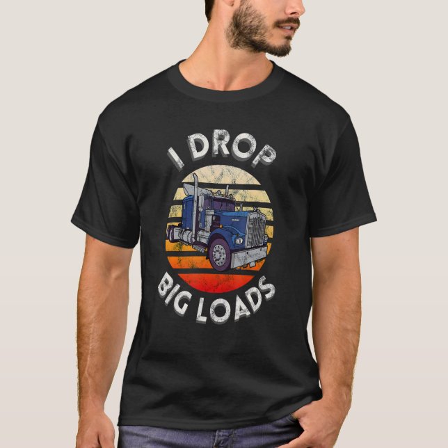 T-shirt Camionneur de camions pour hommes (Devant)