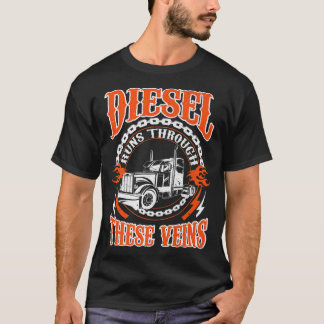 T-shirt Camionneur Diesel - 18 roues Conducteur de camion 