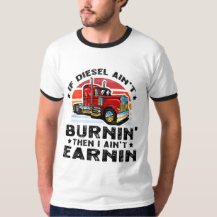 T-shirt Camionneur Diesel Big Rig Semi-Trailer Conducteur