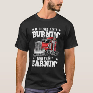 T-shirt Camionneur Diesel Big Rig Semi Trailer Conducteur 