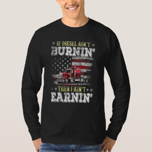 T-shirt Camionneur Diesel Big Rig Semi-Trailer Conducteur