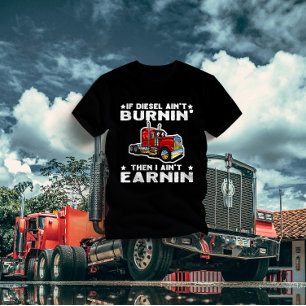 T-shirt Camionneur Diesel Big Rig Semi-Trailer Conducteur