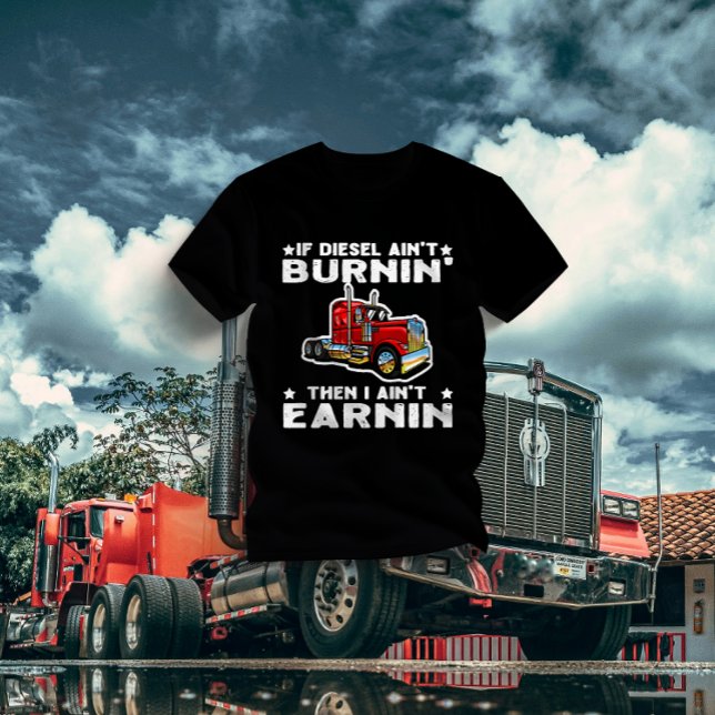 T-shirt Camionneur Diesel Big Rig Semi-Trailer Conducteur (Créateur téléchargé)