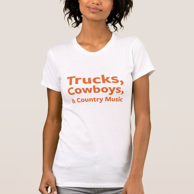 T-shirt Camions, cowboys et musique country (Devant)