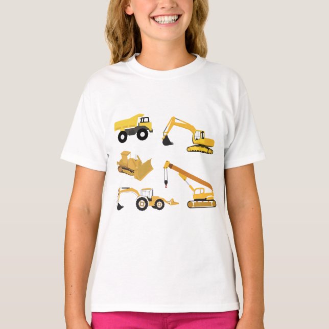T-shirt Camions de construction (Devant)
