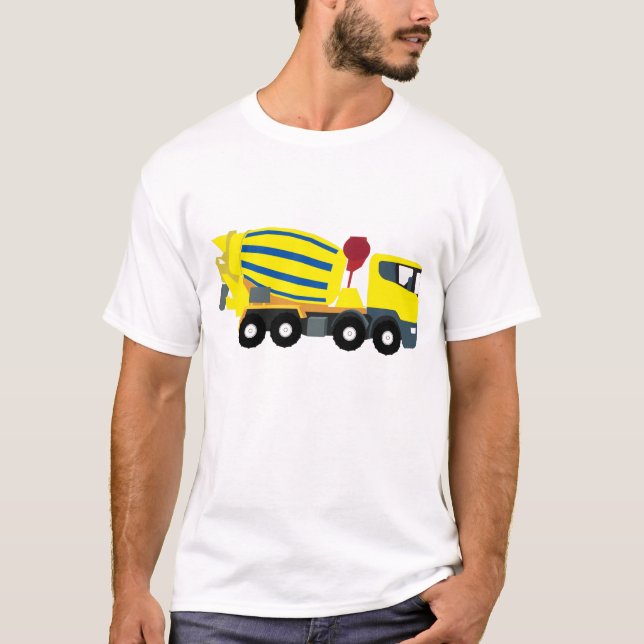 T-shirt Camions de construction Camions en ciment en béton (Devant)