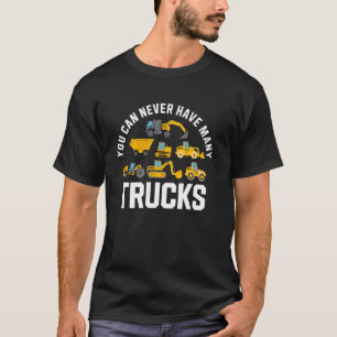 T-shirt Camions de construction excavatrice tracteur camio