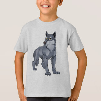 T-shirt Camiseta Amistoso Lobo Gris