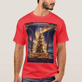 T-shirt Camiseta arvore de natal de ouro