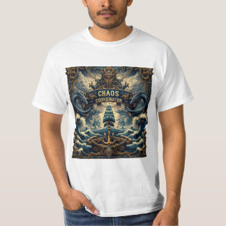 T-shirt Camiseta Básica Masculina Escura Chaos Coordinator