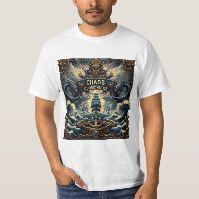T-shirt Camiseta Básica Masculina Escura Chaos Coordinator (Devant)