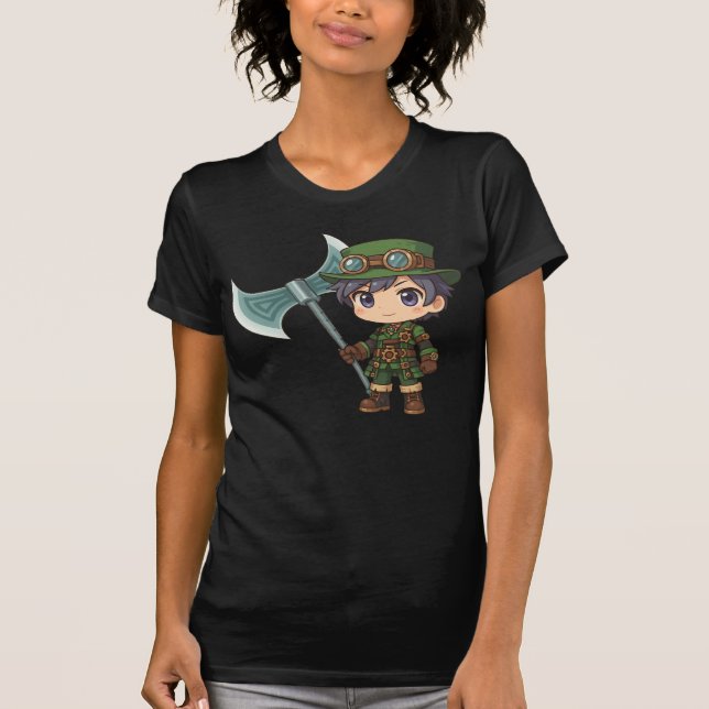 T-shirt Camiseta Bella+Canvas Cavaleiro Steampunk (Devant)