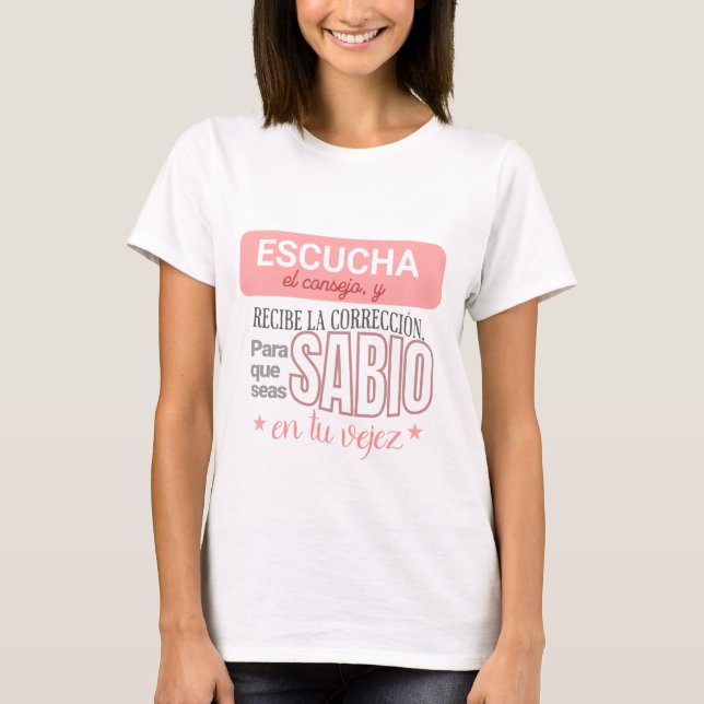 T-shirt Camiseta bienaventurados, consejos sabios (Devant)
