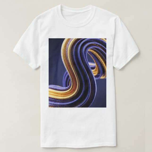 T-shirt Camiseta chantilly azul dourado (Design devant)
