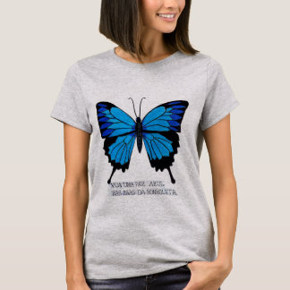 T-shirt Camiseta com estampa da borboleta azul