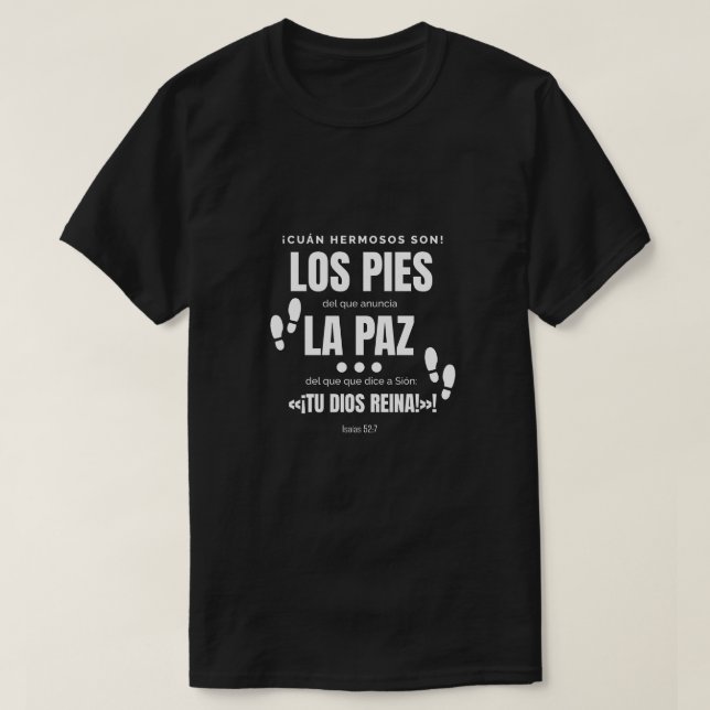T-shirt Camiseta con mensaje de luz, negra,bienaventurados (Design devant)