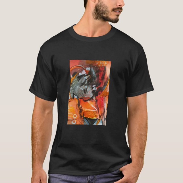 T-shirt camiseta con pintura abstracta moderna (Devant)