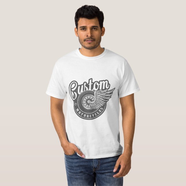 T-shirt Camiseta custom motorcycle (Devant entier)