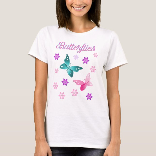 T-shirt Camiseta Dama con mariposas (Devant)