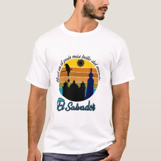 T-SHIRT CAMISETA ESTAMPADA EL PAIS MAS BELLO EL SALVADOR