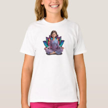 Camiseta Fem Infantil Básica Meditação-3
