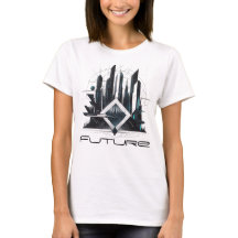 Camiseta Feminina Básica Abstrato Futurista-4