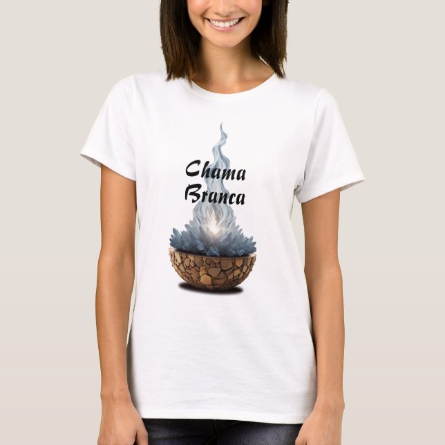 T-shirt Camiseta Feminina Básica Chama Sagrada-4 (Devant)