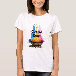 T-shirt Camiseta Feminina Básica Feminina Chama Trina