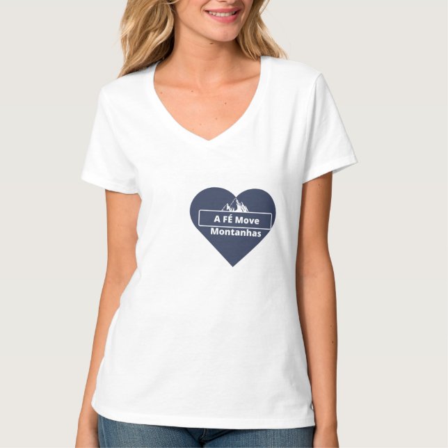 T-shirt Camiseta Feminina Coração Fé (Devant)