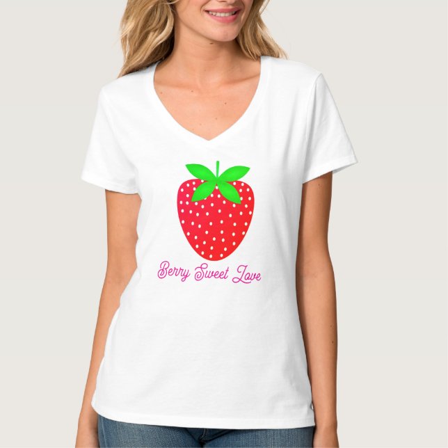 T-shirt camiseta feminina estampa morango (Devant)