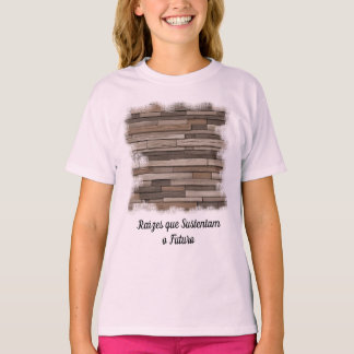 T-shirt Camiseta Feminina Juvenil Básica Madeira