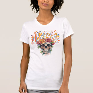 T-shirt Camiseta Halloween Skull