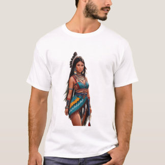 T-shirt Camiseta índia da natureza