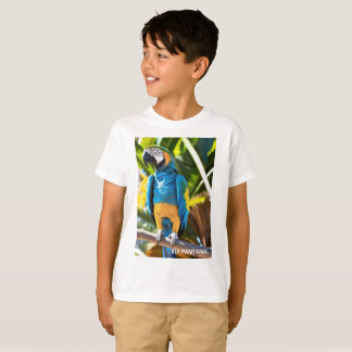 T-shirt Camiseta Infantil Básica Arara Azul
