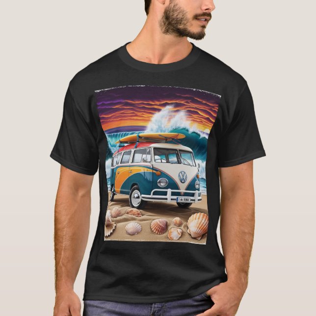 T-shirt Camiseta Kombi e Surf (Devant)