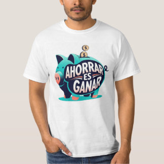 T-shirt Camiseta Manga Corta - Ahorrar en Ganar- 